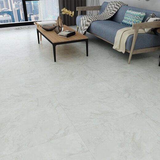 
Yangyang Home Floor Leather Bedroom Waterproof Floor Sticker Self-adhesive Kitchen Old Ceramic Tiles Floor Living Room Renovation Special Floor Sticker S6172P Asian White Stone - Extra Thick 1.8MM Wear-resistant and non-slip 60CM*60CM-5 pieces