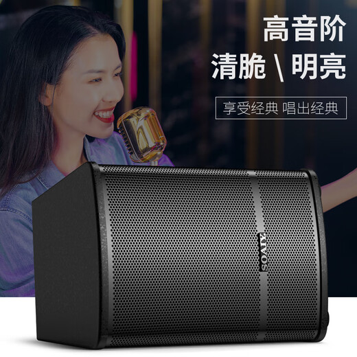 索爱（soaiy）M38Y【国家补贴】家庭影院KTV音响套装卡拉OK点歌机一体机电视商用门店专业功放音箱话筒组合8英寸