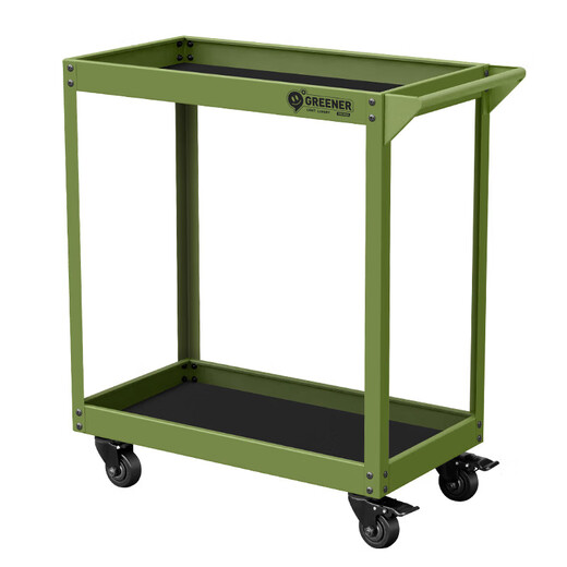 GREENER GREENER trolley tool cart multi-functional mobile cafe home iron green plant rack storage rack double-layer trolley Somano Green
