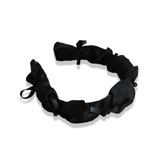 Kamalun (KAMALUN) black bow headband women's fashion niche headband high head pressure hairpin high-end princess style hair accessories black headband + brand gift box