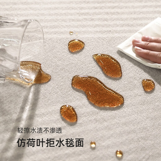 
Stopu carpet living room 2024 new light luxury high-end sofa floor mat without washing and erasable household waterproof bedroom Thick Tianjin Qingqiang-13566 200cm*300cm [Strong anti-slip bottom]