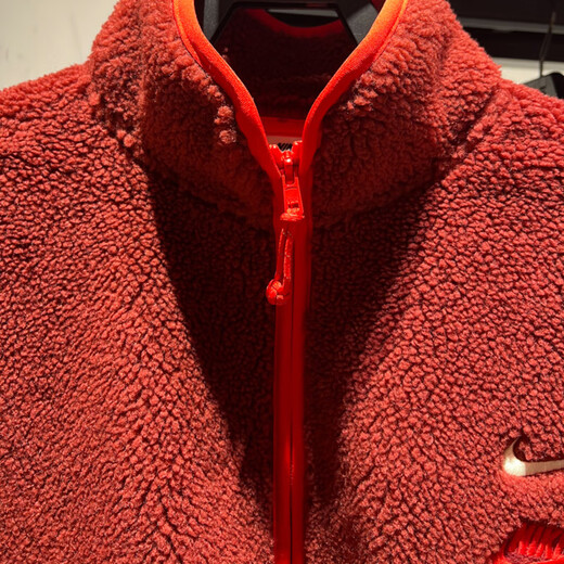 耐克（NIKE）外套男装2025夏季新款运动服摇粒绒保暖立领夹克 FZ6194-677红色新年款 L