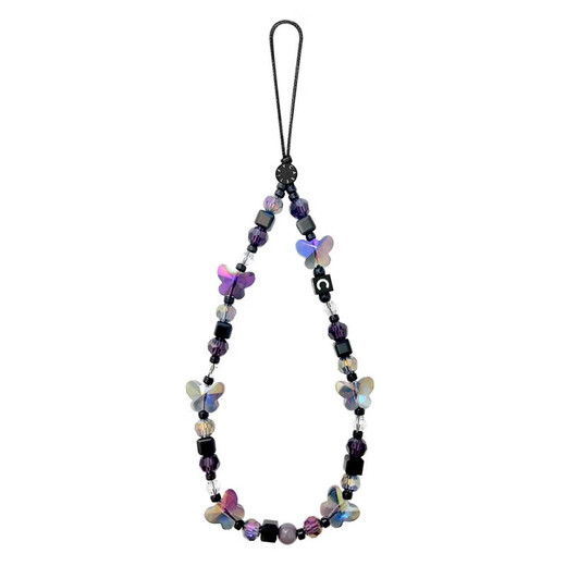 CASETIFYcasetify Dark Night Butterfly Translucent Aurora Butterfly Mobile Phone Chain Beaded Wrist Phone Case Lanyard Ornament Aurora Butterfly Mobile Phone Chain