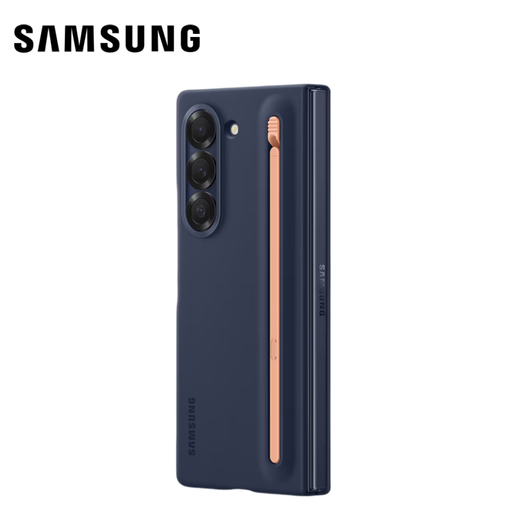 三星（SAMSUNG）Galaxy Z Fold6原装手机壳纤巧S Pen保护壳原厂手机套前后壳带笔 深蓝色-顺丰包邮