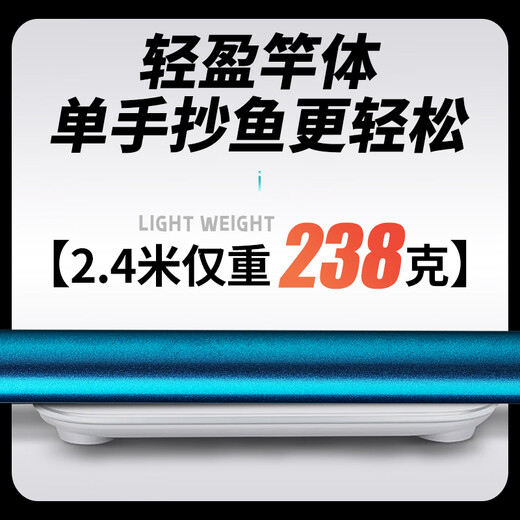 Guangwei (GW) 2.1-meter battleship carbon copy net rod, ultra-light, ultra-hard, retractable positioning copy net, fishing net pocket, fishing gear