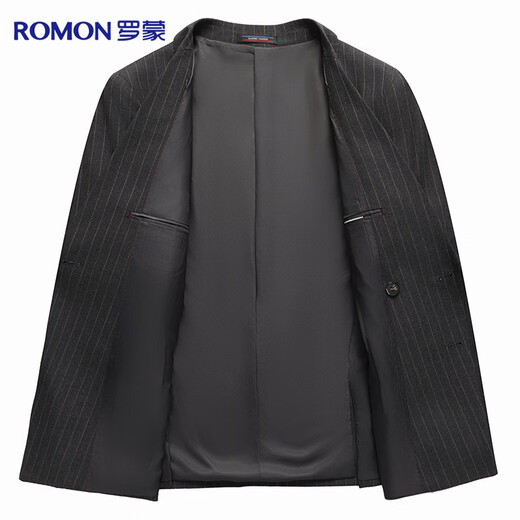 Romon suit suit men's suit men's suit double-breasted casual retro men's slim professional wedding groom's dress