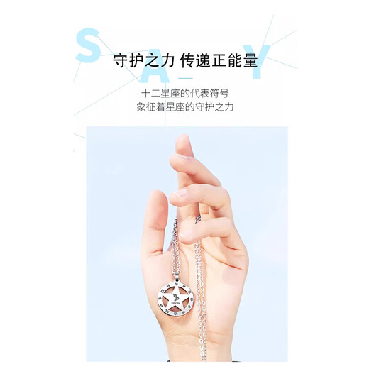 MZMZ platinum necklace men's pt950 platinum constellation fashion trend decoration Valentine's Day birthday gift for boyfriend and husband light luxury model - constellation necklace (remarks constellation)