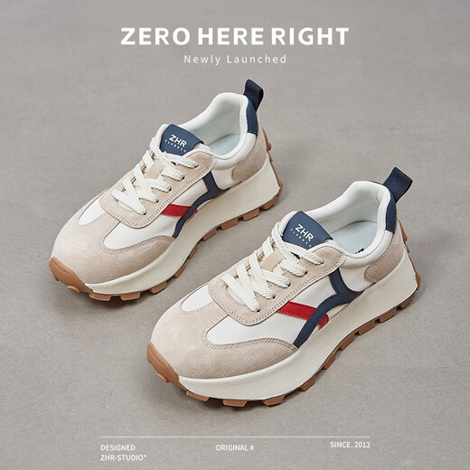 
ZHR casual shoes for women thick sole height-enhancing sneakers for female students lightweight and versatile fashion women's shoes G686 Milan 35