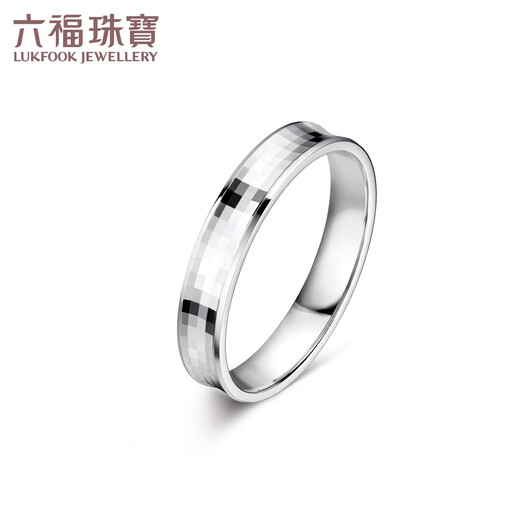 Lukfook Jewelry Platinum 950 Car Flower Simple Platinum Ring Couple Ring Men's and Women's Single Price L04TBPR0009 No. 14-3.56g (including labor cost 271 yuan) women's style