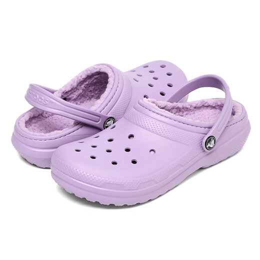 CROCS children's and girls' winter clogs with cotton, warm and comfortable casual cotton slippers 207010 207010_5PR 36 -37 (225mm)