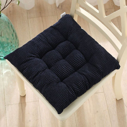 Yingzhuer thickened cushion office four seasons student classroom female stool floor mat butt cushion strap sedentary chair cushion corduroy square carbon gray 40*40cm