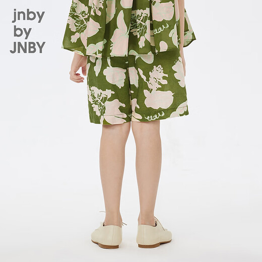 Jnby by JNBY Jiangnan Buyi children's shorts summer colorful print cute casual cotton and linen boys and girls 1N6E13790 904 mixed pink green 140 cm