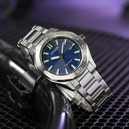 CITIZEN Eco-Drive Octagonal Dial Date Display Casual Fashion Sports Waterproof Men's Watch BM7630-80L