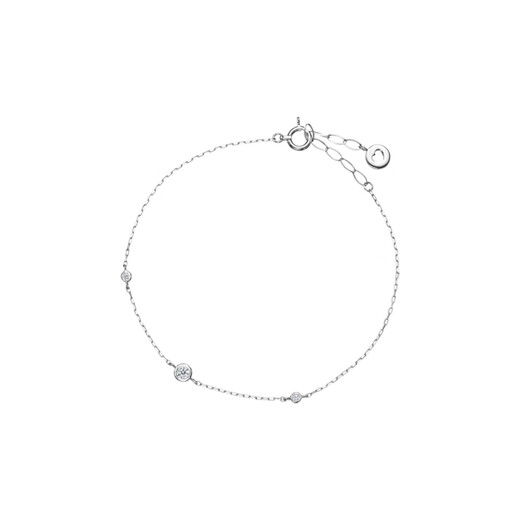 Nanzhi Diamond Bracelet 18K Gold Rose Gold Holiday Gift Aipuli Meng 18K Gold 3 Diamonds 10 Points Ready Stock