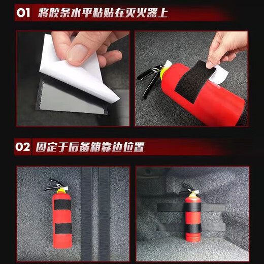淘雅PVHY手提式干粉灭火器4kg车载商店用家用12358公斤国标消防箱套装 1KG干粉灭火器(国标)车用