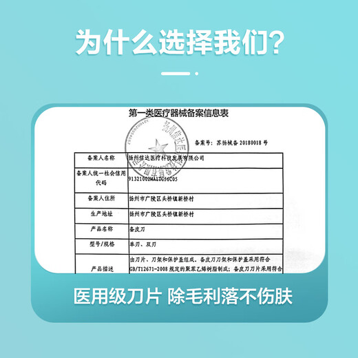 Kefu medical disposable skin preparation razor shaver for men and women, maternal private part hair removal shaver, 6 pieces