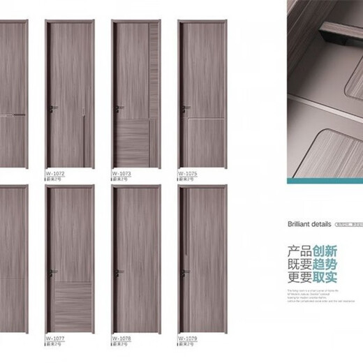 Meikejie Ecological Solid Wood Composite Door Paintless Bedroom Carbon Crystal Carbon Fiber Soundproof Room Study Customized Home Door Promotion (Full Set including Hardware) Style and Size Consult Customer Service Customization