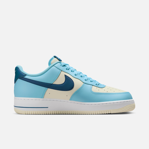 耐克（NIKE）AIR FORCE 1男子空军一号运动鞋夏季新款胶底HF4837 407水瓶蓝/庭蓝/椰奶色/白 38.5
