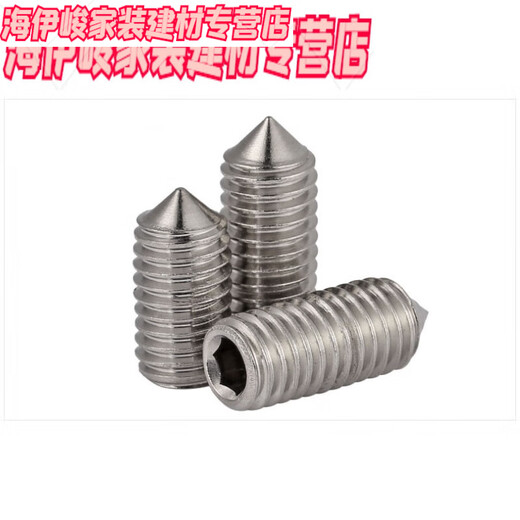 Sailoto 316 stainless steel set screw top screw tip cone end machine hexagonal screw M4M5M6M8M10 M4*520 pieces
