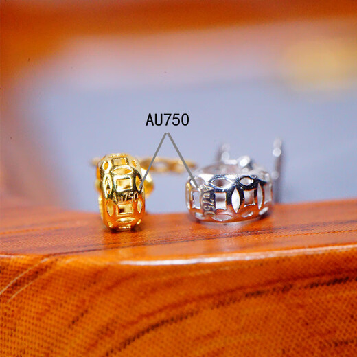 Fat Donglai's same style safe buckle clip buckle 18k gold buckle donut buckle jade jade buckle nostalgic AU750 F1 crown style-K yellow