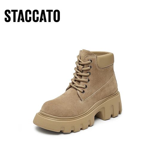 Sigatu's New Winter Winter British Style Martin Boots Big Yellow Boots Botas cortas Botas de mujeres elevadas Y3929DD4 Cool Khaki 37