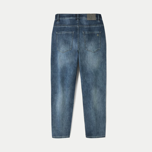 
HLA Hailan Home Jeans Men's Chinese Dragon Slightly Bounced Mid-waisted Cropped Pants Men's Summer