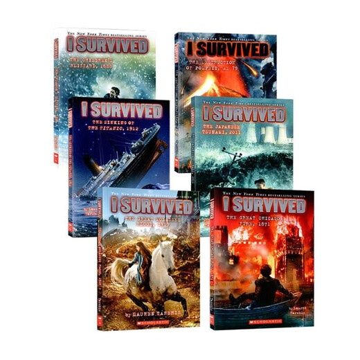 学乐幸存者6册  I Survived 英文原版  灾难历史章节书 逃生指南 课外阅读 世界重大事件 6-15岁美国学乐出版社  小学教辅