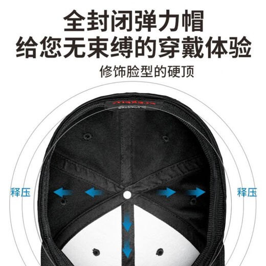 Fully sealed hat for women, new back-sealed men's peaked cap, fashionable spring and summer sun protection youth versatile sunshade baseball cap, black A fully sealed