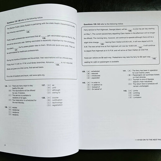 Brandneuer, echter, abrechnungsfähiger neuer TOEIC mit vollständiger echter Fragenbank Teil 5 6 TOEIC TOEIC-Test