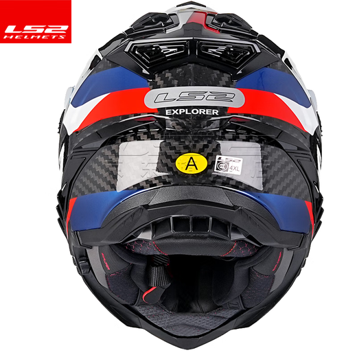 LS2 Fibre de carbone Casque à traction hors route Casqueur Hommes et femmes Motorcycle Four Seasons Anti-Fog Double Lens MX701 Fibre de carbone 6k-lan Open Mouth XL (57-58)