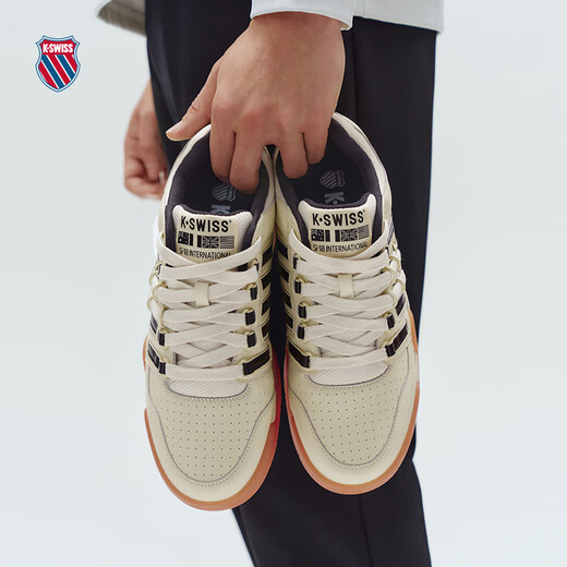 
KSWISS shoes for men and women spring new breathable casual couples slam shoes 9275 202 asparagus white/pure black 45