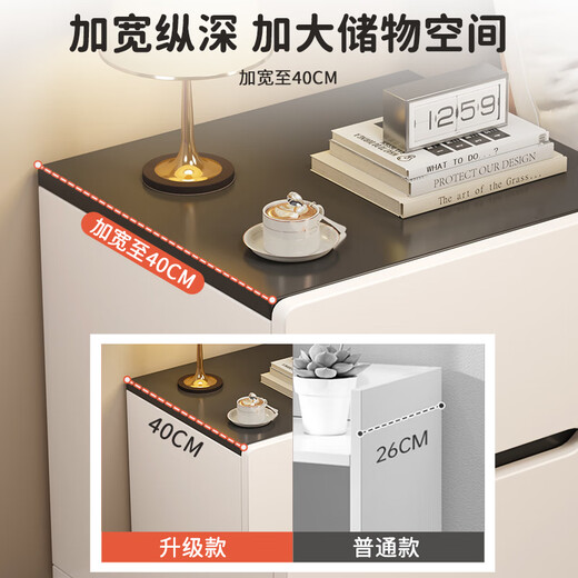 Shanshan wood art bedside table bedroom small storage cabinet modern simple white bedside storage internet celebrity fashion bedside cabinet