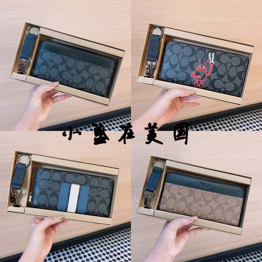 Entraîneur (entraîneur) / entraîneur portefeuille Long Bullelet de monnaie à fermeture éclair pour hommes à moitié fois à la main en cuir authentique portefeuille portefeuille noir gris noir