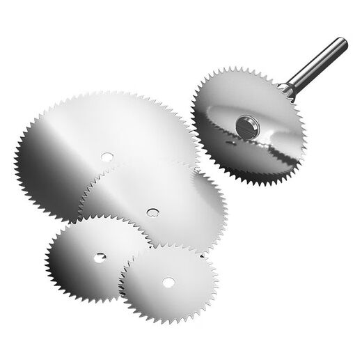 Guying high-speed steel small saw blade wood aluminum decoration angle grinder cutting blade circular saw blade woodworking metal electric drill small saw blade high-speed steel small saw blade 6-piece set (5 pieces + 1 rod)