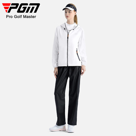 PGM Golfanzug Männer und Frauen Regenmantel Regenfisch Ganzkörperausrüstung und Hosen komplette Kleidung YF688-Weiß 2xl