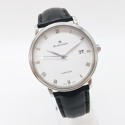 [SECUESTA 99 NUEVO] Blancpain Classic Series Men's Watch Automatic Mechanical Fashion Business Wors Formal Wear Swiss Luxury Watch 38mm-White Disc Silver Needle-6223-1127-55a