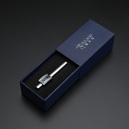 Woodpecker (Tucano) High-End-Diamant-Krawattenclip für Männer Business Light Luxury Clip für Frauen exquisite Kartenstiftkrawatte für Frauen Ehe Universum Starry Sky Himmel
