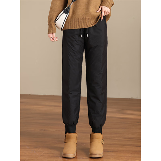 GPHF Japanese thermal cotton pants for women in winter plus velvet and thickening Northeast Harbin cold-proof, waterproof and windproof leggings assault pants black leggings (thickened knee pads) M recommended 80-100Jin Jin equals 0.5 kg