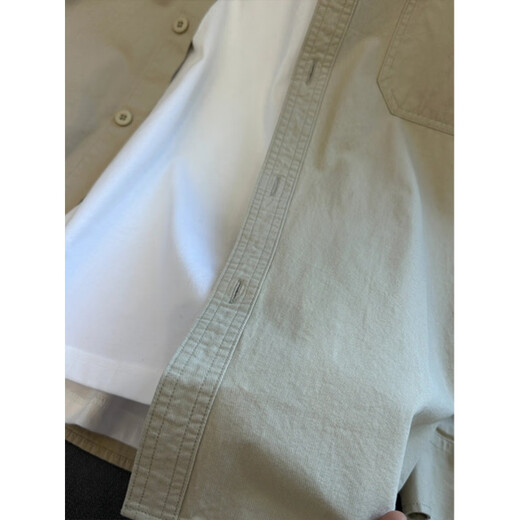 nasawassup衬衫男款感痞帅外套休闲百搭宽松上衣男装2025秋季工装长袖衬衣潮 卡其色C53 ZS L 【建议110-130斤】