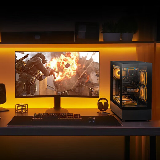 Ningmei AMD R7 9800X3D/RTX5090D/5080 graphics card thousand frames e-sports game desktop computer host DIY assembly computer assembly machine with four | 98X3D+5070Ti