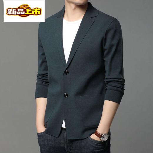 Cardigan en laine en tricot pour hommes du premier path 2025 printemps nouveau coréen slim costume pull tendance veste décontractée 9360 chameau m