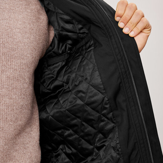 Shanshan jacket men's autumn and winter quilted thickened warm windproof stand collar business casual comfortable skin-friendly pocket jacket