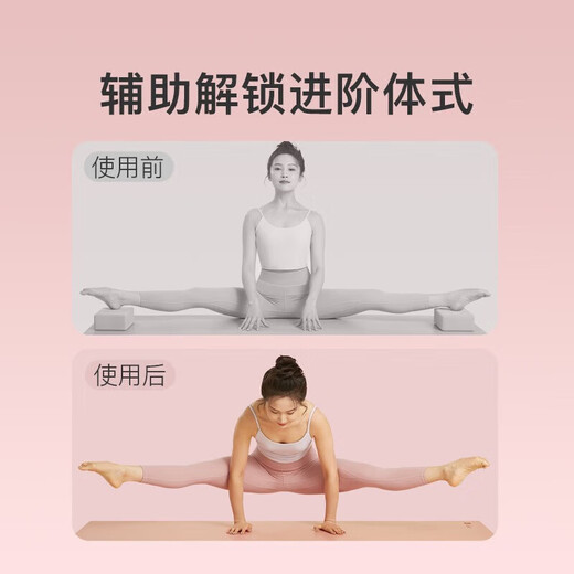 Keep 瑜伽砖辅助拉伸磨砂稳固防滑瑜伽舞蹈EVA环保材质 木槿紫一对装