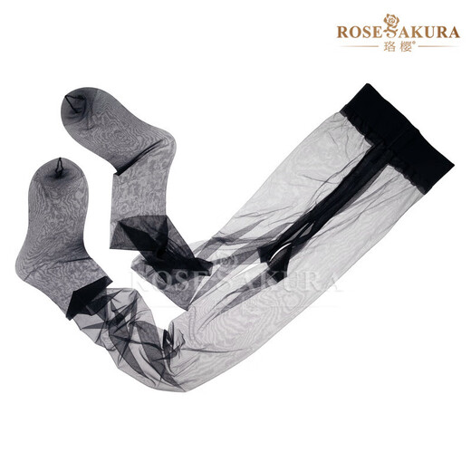 7372高密丝滑T档小开裆丝袜免脱超薄透明情趣连裤袜美腿光腿 黑色 均码