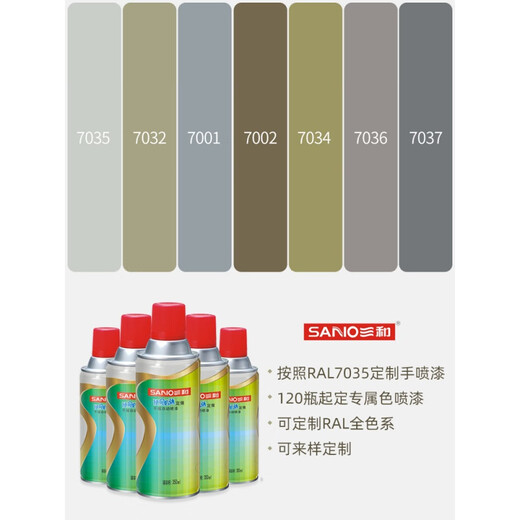 Gongma Spray Paint RAL7035 Boîte à gris clair Réparation de boîte électrique auto-peinte Ral7032 Paint anti-Rust Metal 7036 Lemon jaune (Ral1021 Rape Yellow)