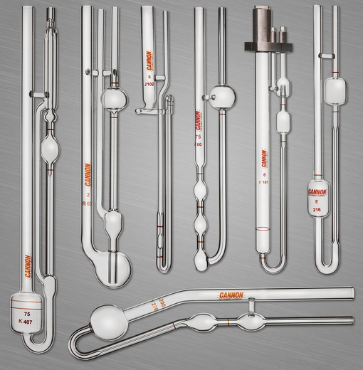 
Junkie imported American Cannon glass capillary viscosity tube-Cannon Utah viscometer-with calibration certificate 9721-K50 universal specifications size 25 viscosity range
