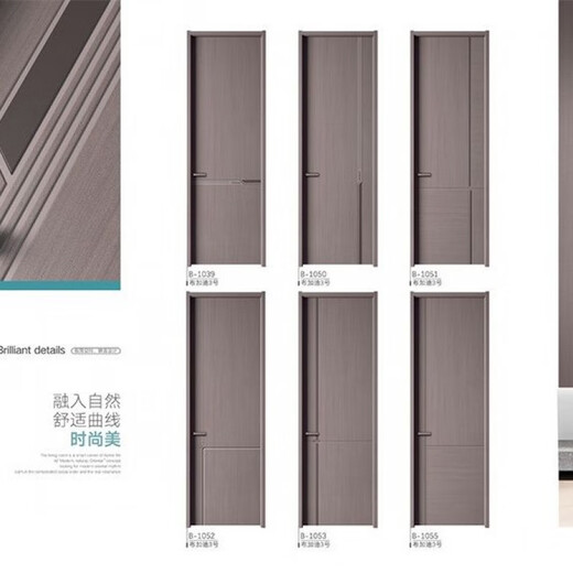 Meikejie Ecological Solid Wood Composite Door Paintless Bedroom Carbon Crystal Carbon Fiber Soundproof Room Study Customized Home Door Promotion (Full Set including Hardware) Style and Size Consult Customer Service Customization