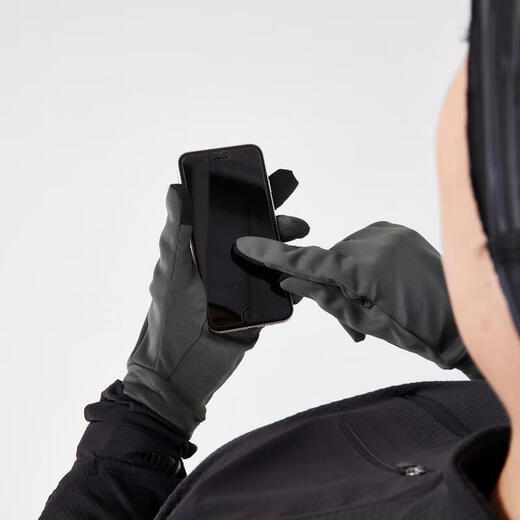 Decathlon fishing warm gloves touch screen gloves for men and women running sports outdoor cycling olive green M-4563991