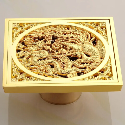 谛欧诺 DIONO金色全铜防臭器三通地漏加厚芯卫生间下水道淋浴洗衣机湿干区铜 金色6624【水封芯】面盆款
