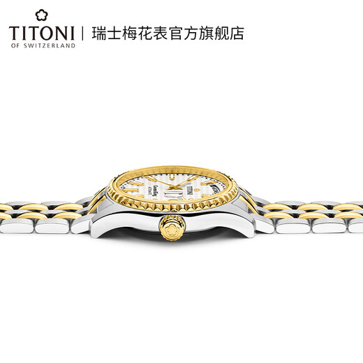 Titoni Swiss Watch Men's Luminoso Calendar Automatic Mechanical Watch Steel Business Watch Universe Series Belin 40 mm 797-sy-695